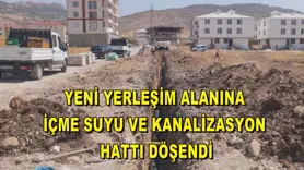 Yeni yerleşim alanına içme suyu ve kanalizasyon hattı döşendi