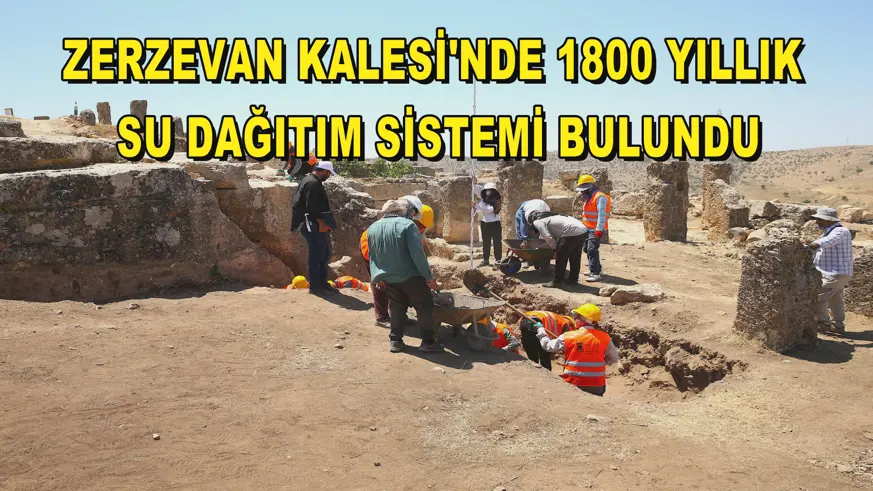 Zerzevan Kalesi'nde 1800 yıllık su dağıtım sistemi bulundu