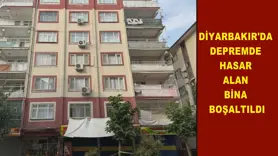 Diyarbakır'da depremde hasar alan bina boşaltıldı