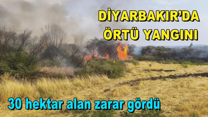 Diyarbakır’da örtü yangını