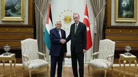 Cumhurbaşkanı Erdoğan, Filistin Devlet Başkanı Abbas ile görüştü