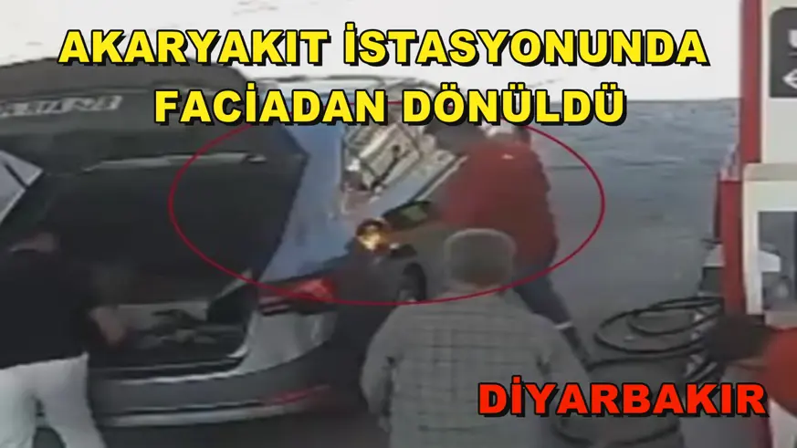 Diyarbakır'da akaryakıt istasyonunda faciadan dönüldü