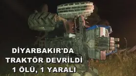 Diyarbakır'da traktör devrildi