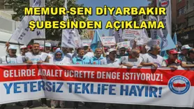 Memur-Sen Diyarbakır Şubesinden açıklama