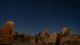 Tarihi Zerzevan Kalesi'nde Perseid meteor yağmuru ve Samanyolu Galaksisi izlendi