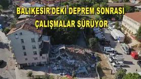 Balıkesir'deki deprem sonrası çalışmalar
