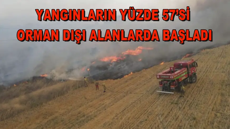 Yangınların yüzde 57’si orman dışı alanlarda başladı