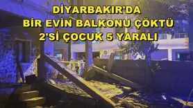 Diyarbakır'da bir evin balkonu çöktü