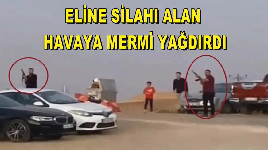 Eline silahı alan havaya mermi yağdırdı