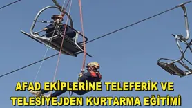 AFAD ekiplerine teleferik ve telesiyejden kurtarma eğitimi
