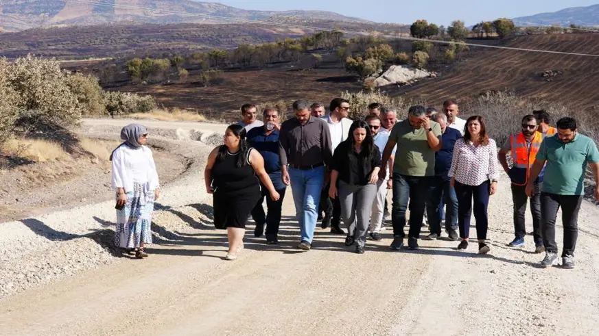 Başkan Bucak, Lice’deki yol çalışmasını yerinde inceledi