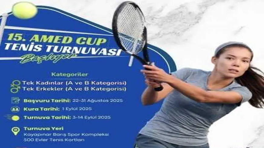 15. Amed Cup Tenis Turnuvası kayıtları başladı
