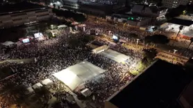 Tel Aviv'de Gazze'deki soykırımının durdurulması için gösteri