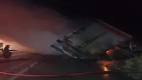Diyarbakır'da tır yangını