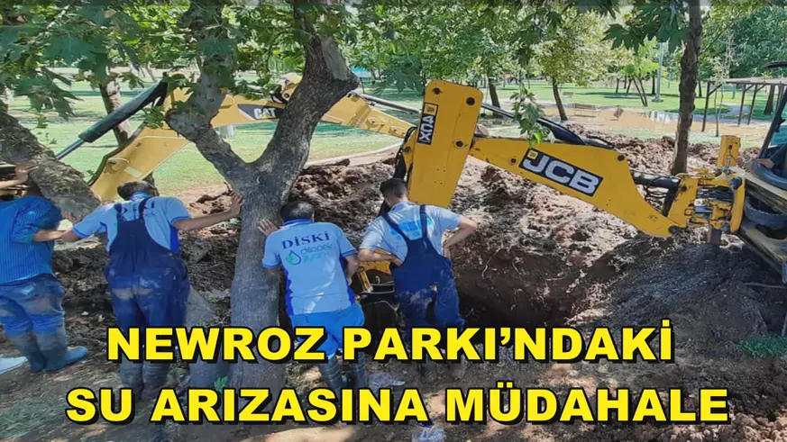 Newroz Parkı’ndaki su arızasına müdahale