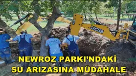 Newroz Parkı’ndaki su arızasına müdahale