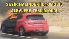 Seyir halindeki otomobil alevlere teslim oldu
