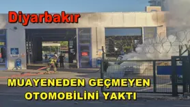 Muayeneden geçmeyen otomobilini yaktı