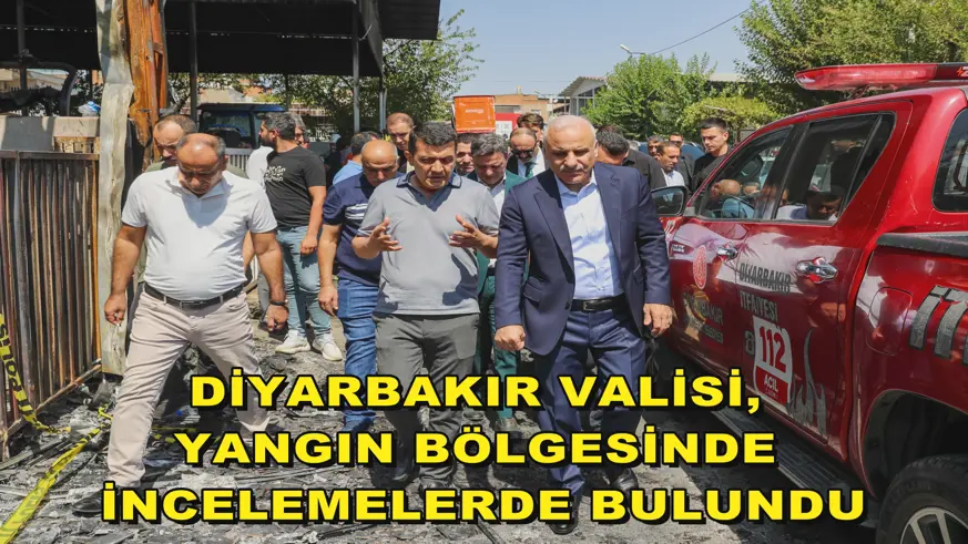Diyarbakır Valisi yangın bölgesinde incelemelerde bulundu