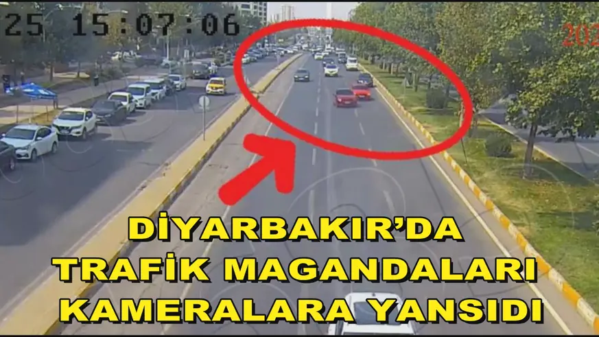 Diyarbakır’da trafik magandaları kameralara yansıdı