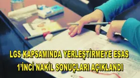 LGS kapsamında yerleştirmeye esas 1’inci nakil sonuçları açıklandı