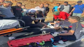 Seyir halindeki aracın tekeri patladı