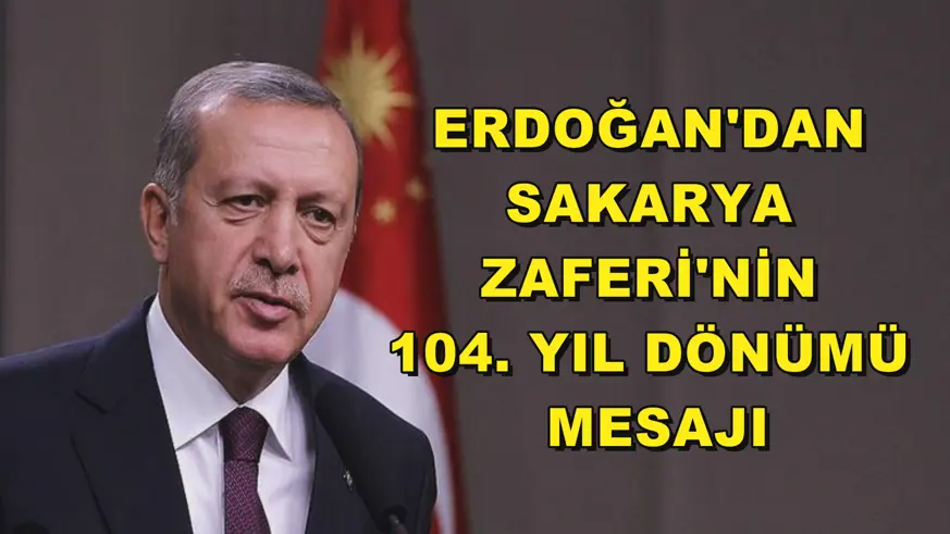 Erdoğan'dan Sakarya Zaferi'nin 104. yıl dönümü mesajı