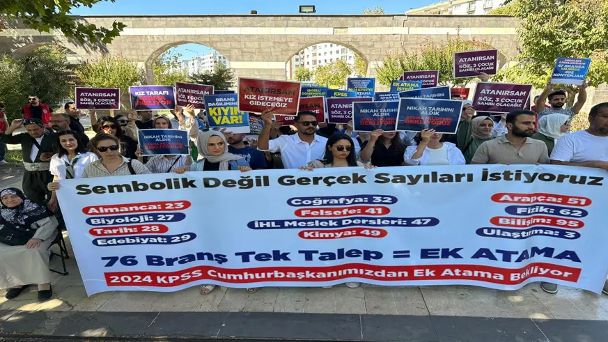 Diyarbakır’da atanamayan öğretmenler eylem yaptı!