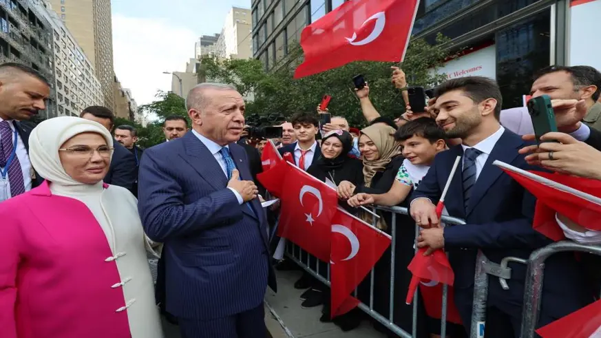 Erdoğan’a Türkevi’nde coşkulu karşılama