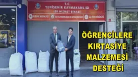 Öğrencilere kırtasiye malzemesi desteği