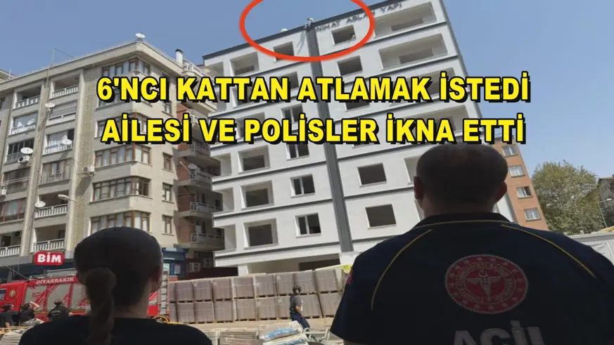 6'ncı kattan atlamak istedi, ailesi ve polisler ikna etti