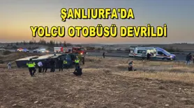 Şanlıurfa'da yolcu otobüsü devrildi