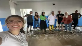 Dicle’de öğretmenler görev yaptıkları okulu temizledi