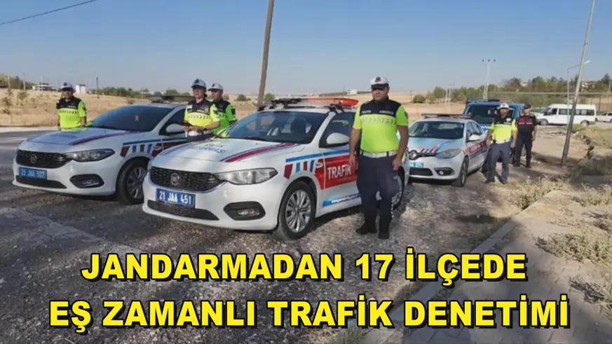 Jandarmadan 17 ilçede eş zamanlı trafik denetimi