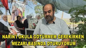 Narin'i okula götürmem gerekirken mezarı başında oturuyorum