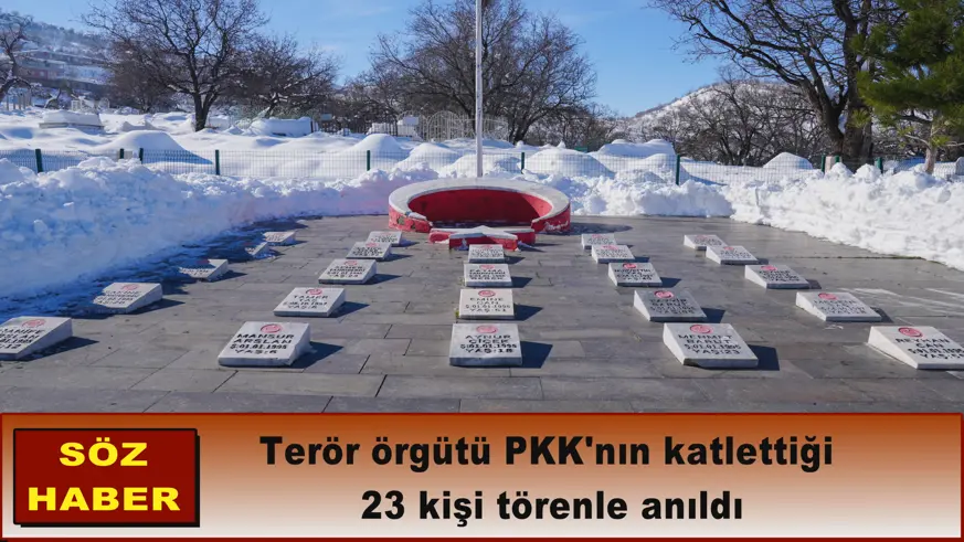 Terör örgütü PKK'nın katlettiği  23 kişi törenle anıldı