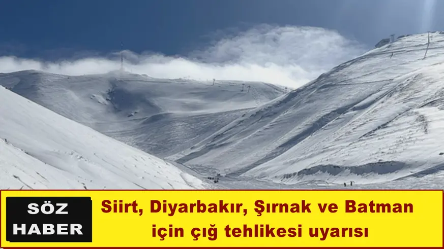 Meteorolojiden 4 il için çığ uyarısı