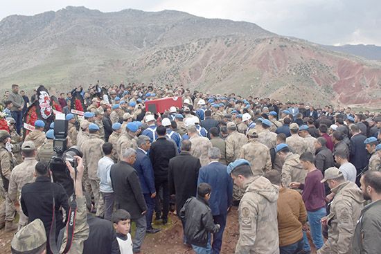 Şırnak'ta şehit asker için tören