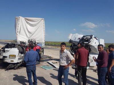 Nusaybin’de 2 TIR çarpıştı: 1 yaralı