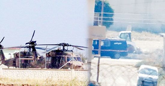 Akçakale’de helikopter, Telabyad’da iş makinesi hareketliliği