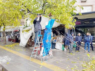 Kaldırımlar huzur buldu