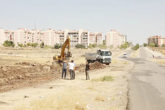 Kayapınar’da yol yapım çalışmaları