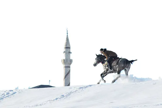 Kar üzerinde at yarışları