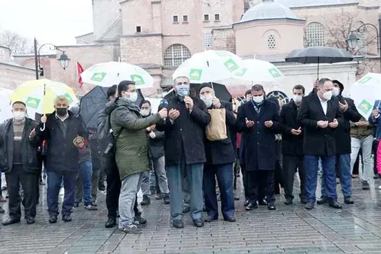 Ayasofya önünde Aksa'ya özgürlük