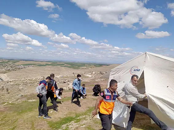 AFAD üyeleri Zerzevan’da