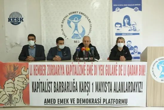 Amed Emek ve Demokrasi Platformu: 1 Mayıs’ta alanlardayız