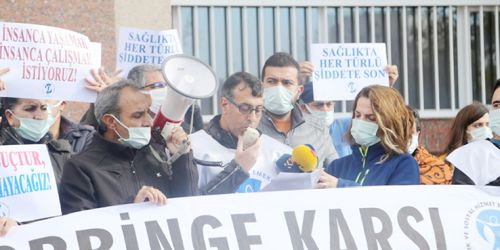 SES üyelerine baskı protesto edildi