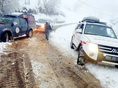 Hamile kadın kurtarıldı!