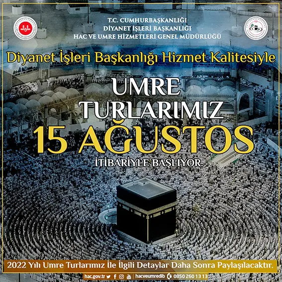 Umre turları 15 Ağustos'ta başlıyor