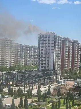 Diyarbakır’da 13 katlı binada yangın